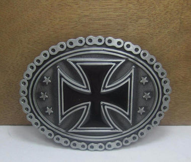 Biker Chain Black Cross Buckle