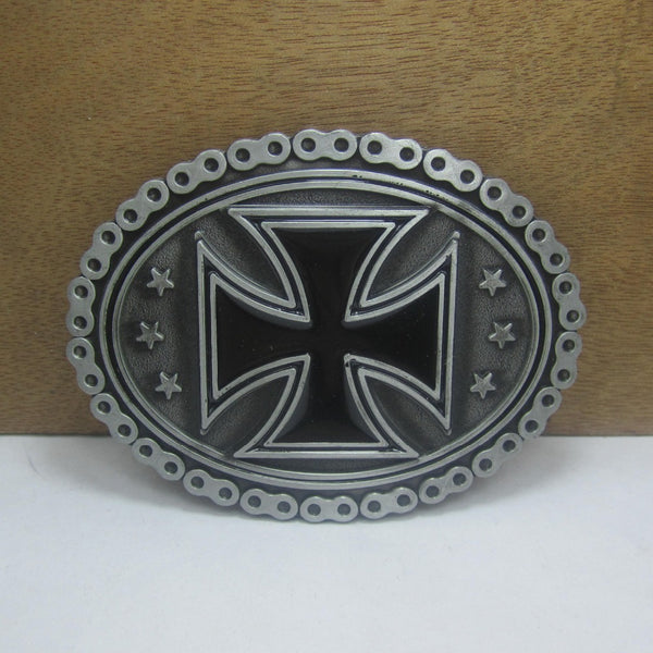 Biker Chain Black Cross Buckle